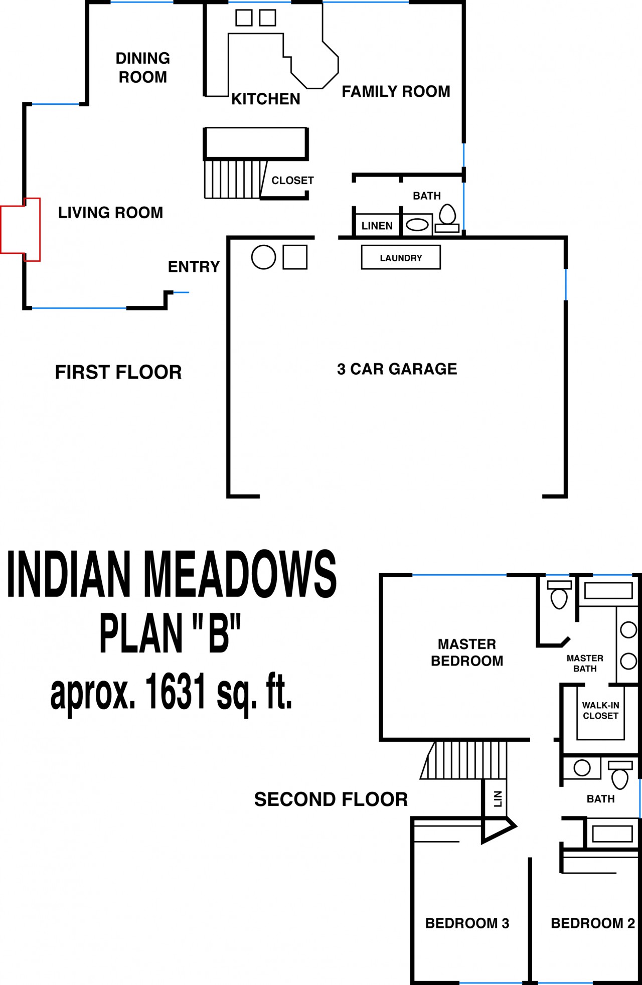 Simi Valley Indian Hill Indian Meadows Tract Floor Plan B
