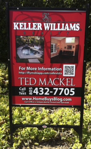 ted mackel real estate listing marketing yard sign